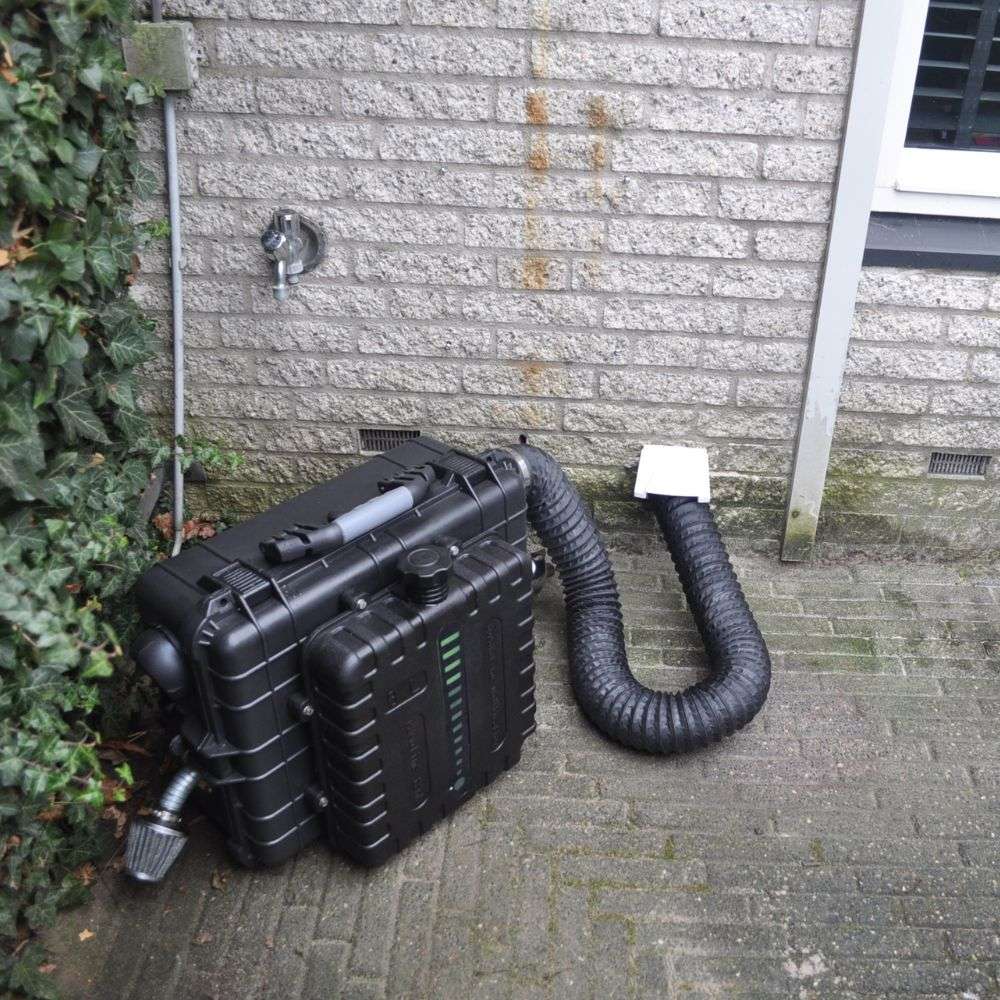 Diesel Heater weerbestendig verwarmt Huis.